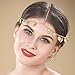 Jovono Boho Hair Chain Gold Leaf Head Chain Headpiece Tassel Greek Costume Hair Accessories for Women and Girls