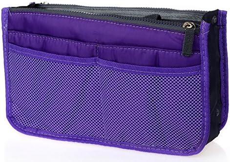 Moeni Handbag Purse Large Liner Multifunctional Organizer Travel Inserts for Totes- Easy Change Bags(Purple)