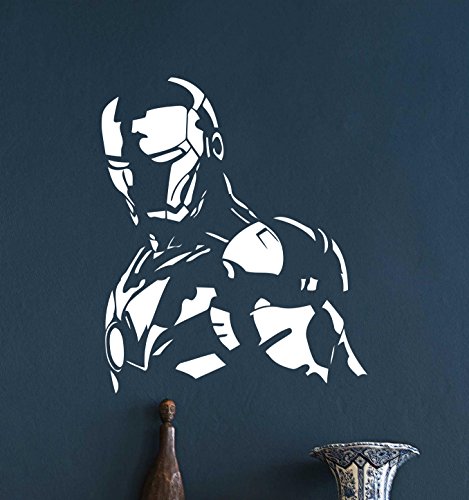 Iron Man Wall Decal Avengers Marvel Comics Stencil Ink Tony Stark Poster Superhero Vinyl Sticker Cool Movie Wall Art Kids Teen Girl Room Bedroom Wall Decor Mural 47thn Buy Online In Cayman
