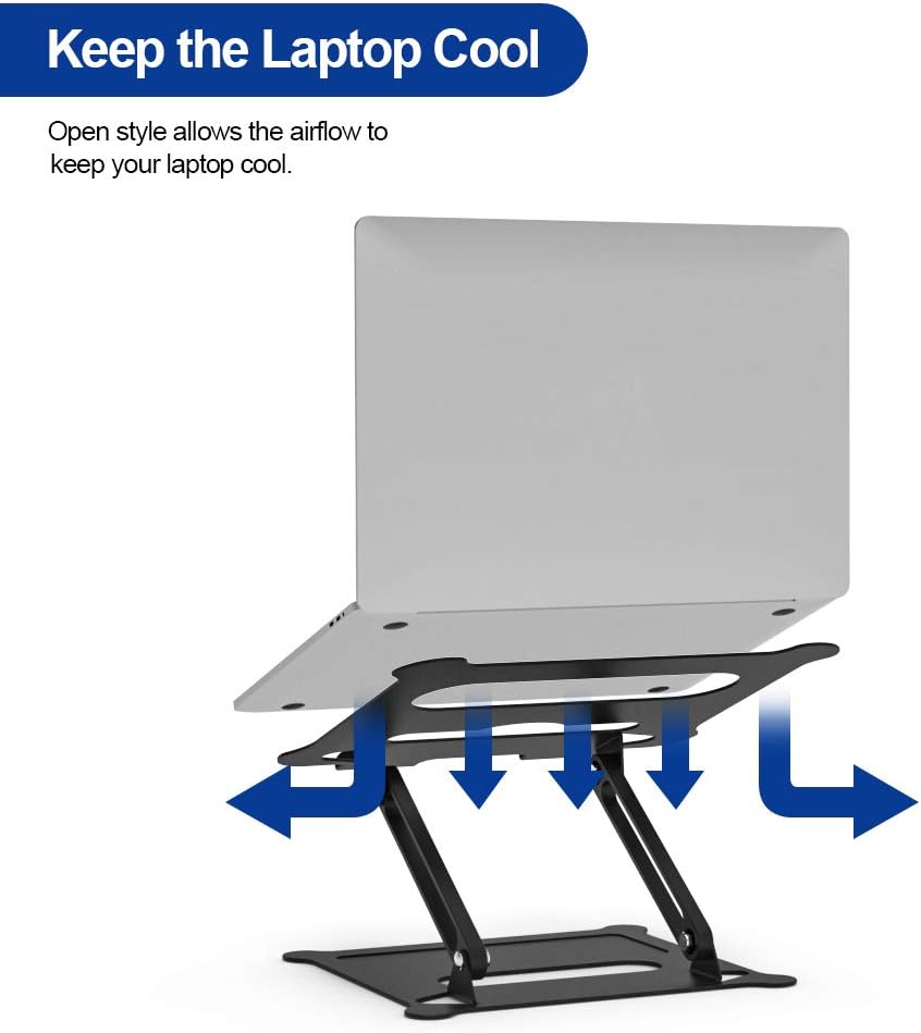 Besign LS05 Aluminum Laptop Stand, Ergonomic Adjustable Notebook Stand, Riser Holder Computer Stand Compatible with Air, Pro, Dell, HP, Lenovo More 10-15.6" Laptops
