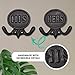 Wallcharmers Set of 2 His and Hers Towel Hooks for Bathrooms, Mr & Mrs. Farmhouse and Rustic Bathroom Hooks for Towels, Bronze