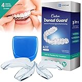 Ubittek Teeth Grinding Moldable Custom Dental Night Guards - 2-Size, 4 Pieces Mouth Guards