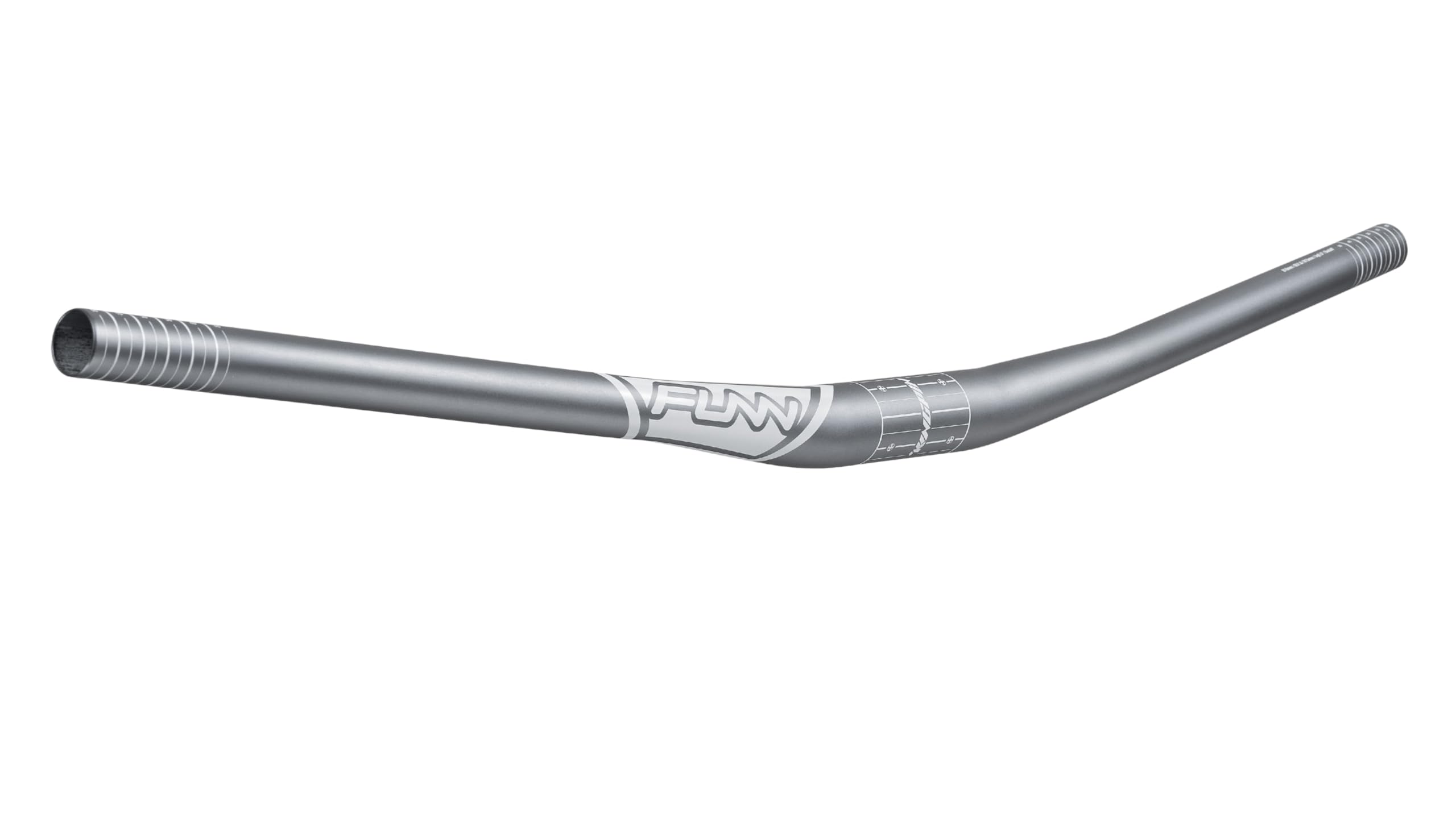 Funn Kingpin Mountain Bike Handlebar with Bar Clamp 35mm and Width 785mm, Tough and Lightweight Alloy Riser Handlebar for MTB, BMX and Road Bike, Rise 15mm MTB Handlebar (Gray)