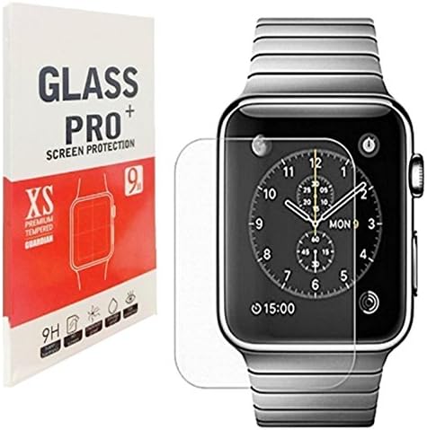 XALER [3-Pack]38mm Apple iWatch Screen Protector Tempered Glass Screen Protector [Anti-bubble, Scratch Resistant]