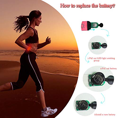 Higo LED Lights for Runner - Rainproof LED Slap Bracelet, Jogging Armband Wraps with Reflecive Printing& Color Box Package (Orange--Design Ⅲ) - Thumbnail 5