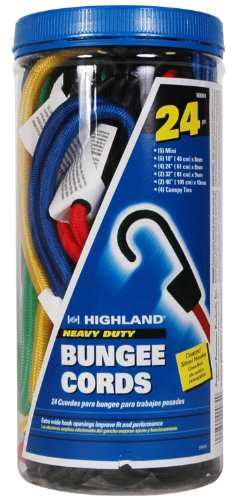 Highland 9008400 Bungee Cord Assortment Jar and Canopy Ties (24-Piece Set)
