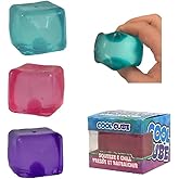 Hapros Cool Cube Sugar Ball Stress Balls - Colorful Ice Cube Squishy Toys - 1 Pack - Assorted Colors (Blue, Pink or Purple)