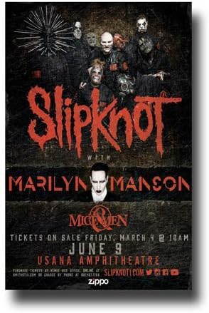 Slipknot Poster - 11 x 17 Concert Promo for "The Gray Chapter" album tour -- MM-AZ