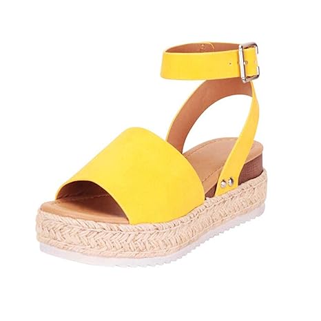 Ears Damen Lässige Römische Schuhe Sommer Böhmische Schuhe Elegant Sandalen mit Keilabsatz Elegant Tuch Schuhe Espadrilles Gu
