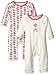 Touched by Nature unisex baby Organic Cotton Coveralls Romper, Flower, 12-18 Months US