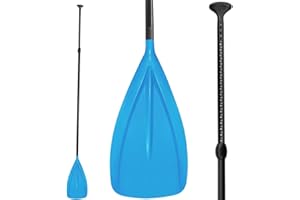 LBW 3 Piece SUP Paddle Board Paddle Floating Portable Paddleboard Accessories Adjustable Double Holes Lock Sturdy & Ergonomic for Surfing Beginner