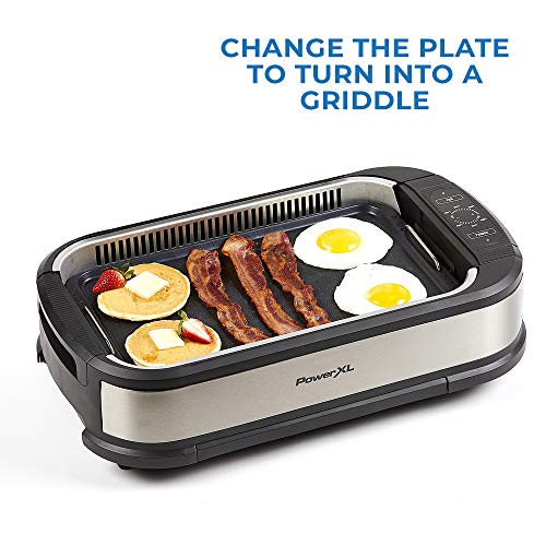 PowerXL Smokeless Grill with Tempered Glass Lid with Interchangable