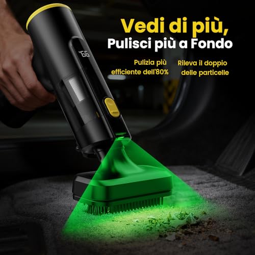 Zynet V5 Wireless Vacuum Cleaner 28000Pa 7 in 1 Portable Car Vacuum Cleaner with Suction/Blowing/Inflating, 60 Min Autonomy, Vacuum Cleaner for Car, Home, Office and Animal Hair