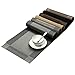 U'Artlines Compatible Placemats Table Runner, 1 Piece Champagne Crossweave Woven Vinyl Table Runner Washable 30x180cm