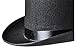 NJ Novelty - Black Felt Top Hat, Costume Dress Up Party Hat + White Band