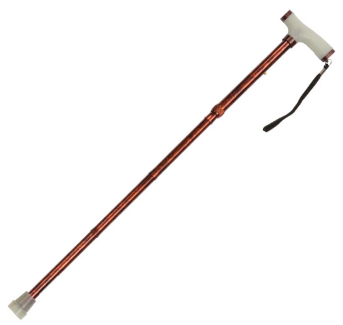 Drive Devilbiss Glow and Go Folding Walking Stick with Silicone Grip in Copper