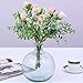 Aisamco 2 Pcs Artificial Bouquet Assorted Flowers Fake Rose Baby’s Breath Eucalyptus Branches 13.8” Tall for Table Home Office Decor Wedding Floral Arrangement Bridesmaid Bridal Bouquet