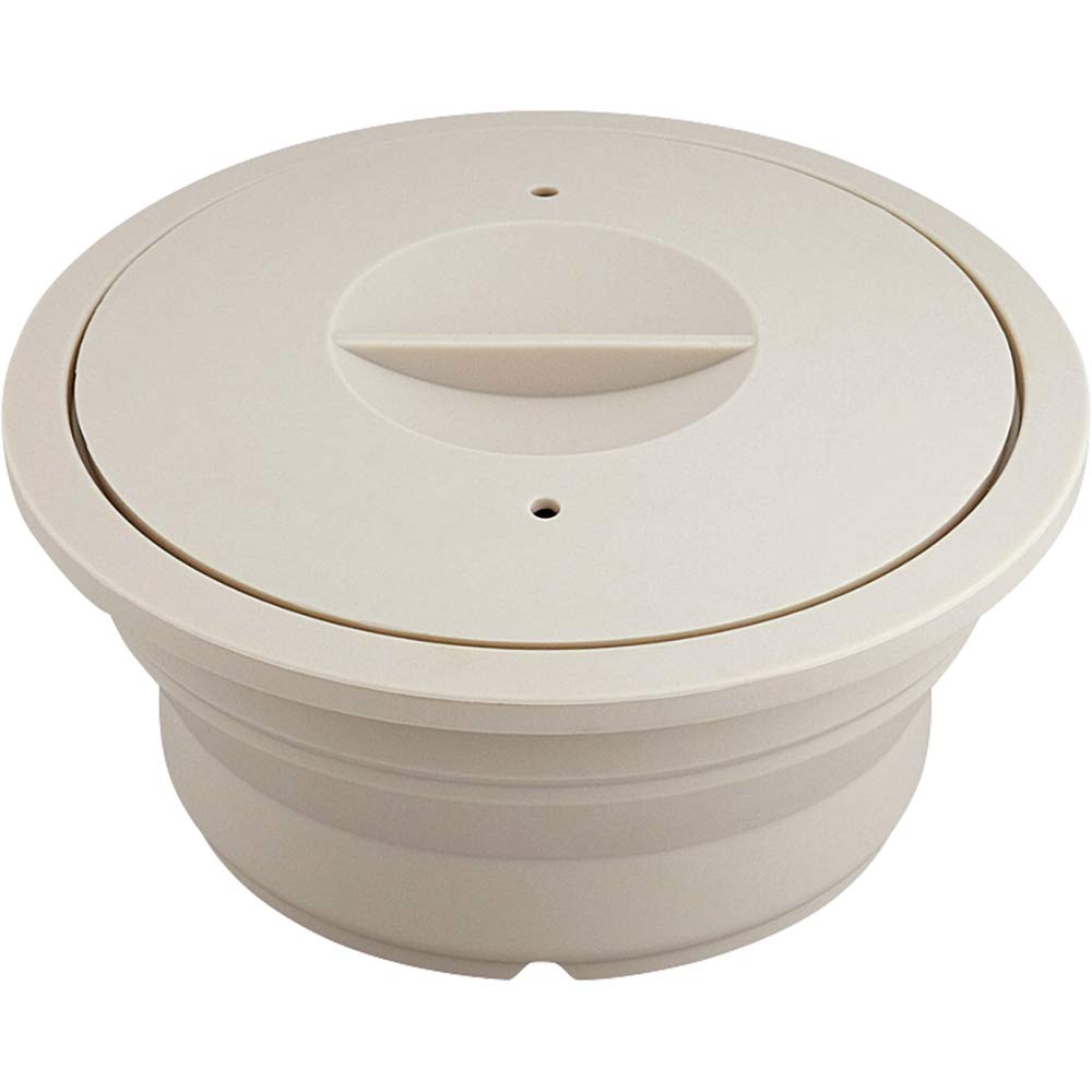 和平フレイズ 電子レンジ調理 シリコーンスチーマー 鍋型 アイボリー 蒸し料理 煮込み料理 麺類 ケーキ作り オーブンにも対応 耐熱200度 レシピ付 マジカリーノ RE-7262商品画像