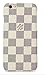 iPhone Luxury Designer Case, High Fashion Slim Durable Faux Leather Textured Checkered Case (White, iPhone 8 Plus / 7 Plus)