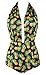 Cocoship Black & Pineapple Print Retro One Piece Backless Bather Swimsuit Pin Up Swimwear Maillot XXXL(FBA)