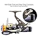 Isafish Spinning Fishing Reels with Front & Rear Double Drag Brake System for Left or Right Hand, Saltwater or Freshwater - Smooth Powerful (6000)
