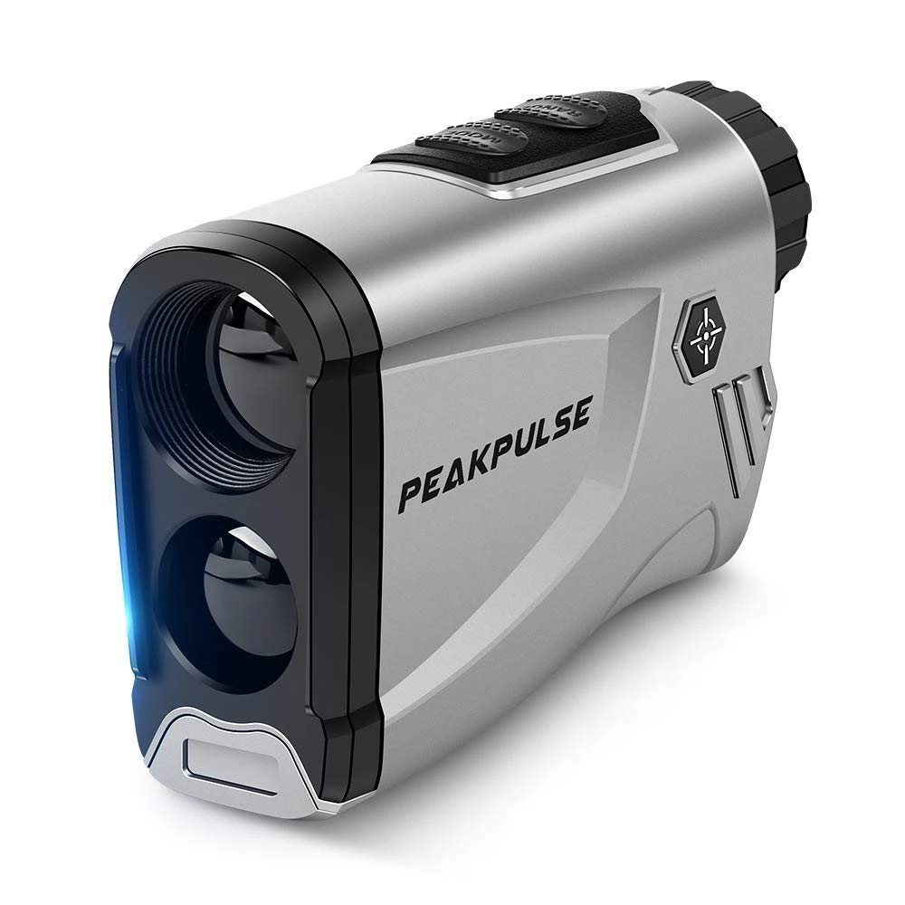 Golf Range Finder,PeakPulse LC600AG Rangefinder Golf 600 Yards Rangefinder with Slope Compensation,Flag-Lock,6X magnification,Continuous Measurement,3 Modes, for Golfers