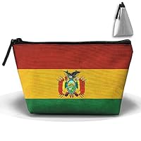 VVGHOPOI Portable Makeup Bag Organizer Travel Magic 3D Printing Bolivian Flag Cosmetic Bags Brush Storage Pouch for Women Purse