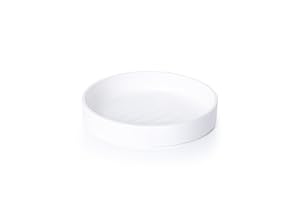 Phoenix Vine 8 Inch Plastic Plant Saucer Water Drip Tray, Heavy Sturdy Round Plant Drainage Tray for Indoors Outdoor, Matte White, 21-TY-8W-1