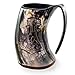 Norse Tradesman XL Viking Drinking Horn Mug - 100% Authentic Beer Horn Tankard With Thor's Hammer Engraving | The Mjolnir, High Polish, approx. 30 oz