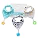 Baby/Toddler Bandana Teething Bibs 3-pack ,Made with 100% Organic Cotton, Super Absorbent and Soft (Unisex)