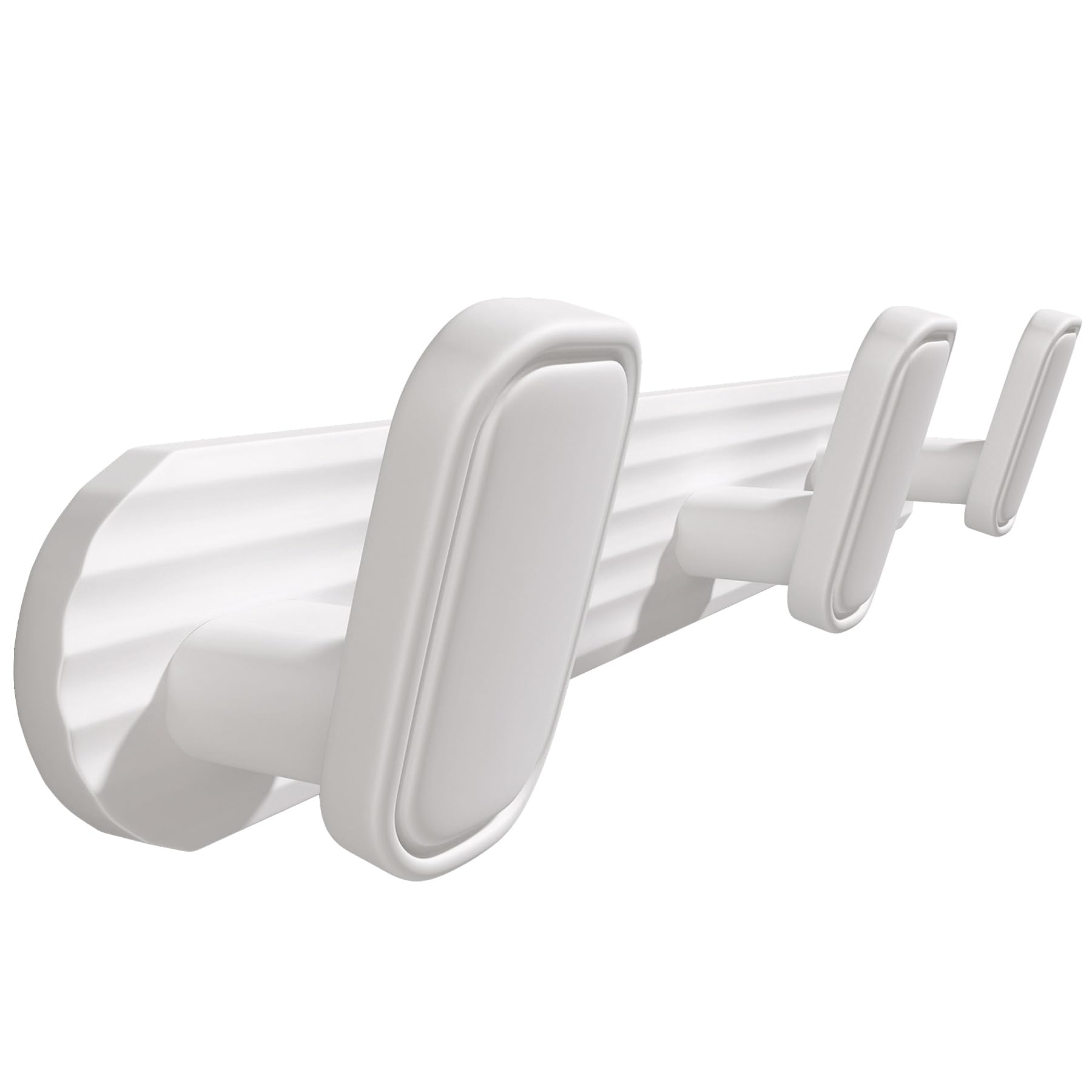 Photo 1 of Coat Rack Wall Mount White, 3 Hooks Rack Metal Coat Hanger Wall for Hanging Hat Purse and Robes, Towel Hook for Bathrooms and Entryway (1 Pack)