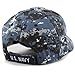 THE HAT DEPOT 1100 Official Licensed Military 3D Embroidered Logo Veteran Cap (Navy-Blue Digital Camo)