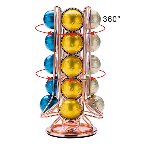 image for Flagship Revolving Coffee Pod Holder for Nespresso Vertuoline (20 Pods