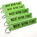 Rotary13B1 Insert Before Flight Keychain - Lime Green/Black 5pcs