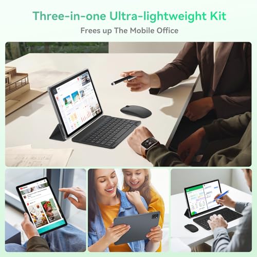 Tablet, 2026 Android 16 Tablets with 24GB+256GB ROM /2TB TF, Tablet with Keyboard Mouse Pen, Widevine L1/T606 Octa-Core/8MP AI Camera/1080P/5G WiFi/Bluetooth 5.0/GPS/OTG/ 4 Years Warranty