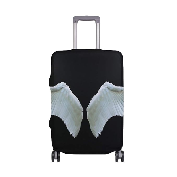 FANTAZIO Angel White Wing Suitcase Protective Cover Luggage Cover