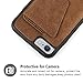 iPhone 6s Wallet Case, ZVEdeng iPhone 6 Case with Card Holder, iPhone 6 Case for Men, PU Leather Shockproof Cover Case with Card Slot Holder - Brown
