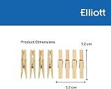 Elliott Hardwood Cloths Pegs with Metal Coil Spring 36 Pack Birchwood view 5