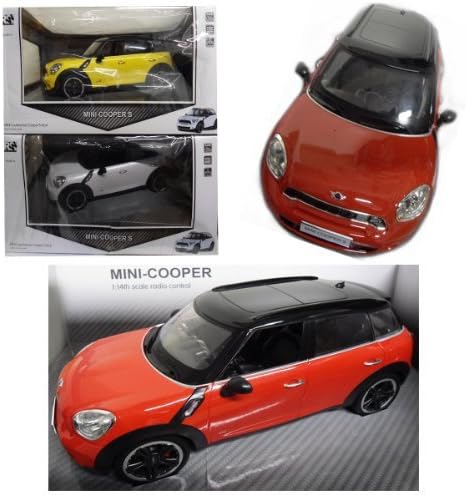 Radio Control Mini Cooper S in Yellow 1:14 Scale Official Licensed Model FF+RTR by ToyandModelStore