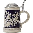 HAUCOZE Beer Stein Mug German Bavarian Drinking Stanley Drinking Mug with Lid for Man 0.6Liter