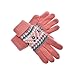 YAN & LEI Women's Trees and Flower Stem Knitted Winter Gloves with Roll Up Cuffs