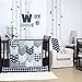 Woodland Trail Animal Silhouette Navy Aqua Grey Forest Theme Fitted Crib Sheet