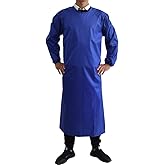 Waterproof Aprons with Long Sleeves, Chemical Resistant Aprons for men MD008Blue