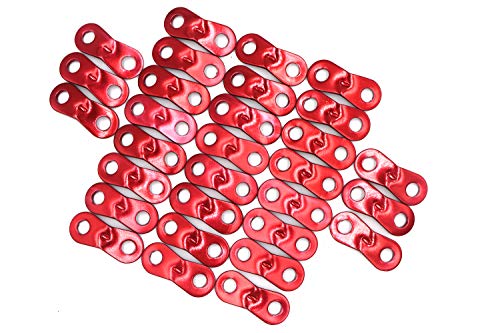 FGen 30pcs Outdoor Binocular Aluminum Umbrella Rope Buckle Tent Canopy Pull Rope Accessories Wind Rope Buckle Fixed Buckle Stop Adjustment Piece - Thumbnail 6
