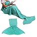 Pretty Handy Mermaid Tail Blanket,Crochet Mermaid Blanket for Adult and Children Knitted Mermaid Tail Fits All Seasons Sleeping Blankets Sofa Air Conditioning Blanket Sleeping Bags for Mother's Day