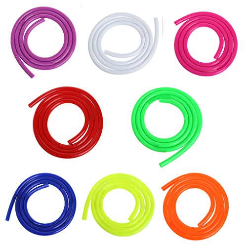 yournameI Motorcycle Bike Fuel Gas Oil Delivery Tube Hose Petrol Pipe 5mm I/D 8mm O/D, 1m (White)