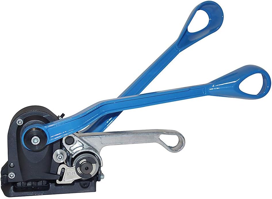 Steel strapping tool, sealless ,horizontal / vertical strapping without seals