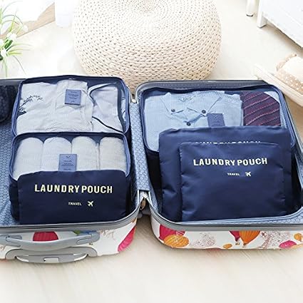 de almacenamiento organizador set de bolsas para cosméticos CAOLATOR 6  piezas de viaje para equipaje ropa bolsas bolsa de almacenamiento  Accesorios Organizadores para maletas