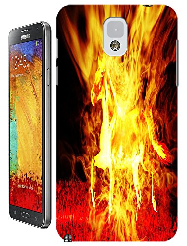 The Hallowmas Gift With Beautiful Fire Flowers Horses Dragon Nice Fashion Cell Phone Cases Design Special For Samsung Galaxy Note 3 No.10