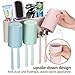 WARMLIFE Toothbrush Holder Natural Wheat Straw Anti-dust with 3 Cups Easily Wall Mounted Electric Toothbrush Storage Set